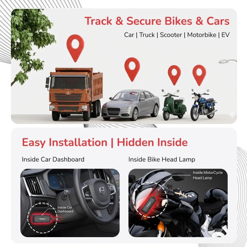 Fleettrack Pro+ 4G Wired GPS Tracker for Car & Bike Security