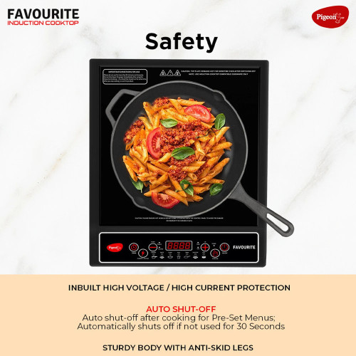Pigeon 1800 W Induction Cooktop Push Button Pigeon 1800 W Induction Cooktop Push Button