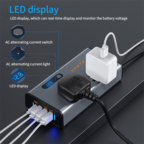 Vantro Car Power Inverter/Laptop Charger 200W