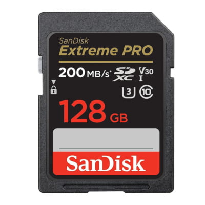 Sandisk Extreme Pro SD Card 128 GB for Digital Cameras